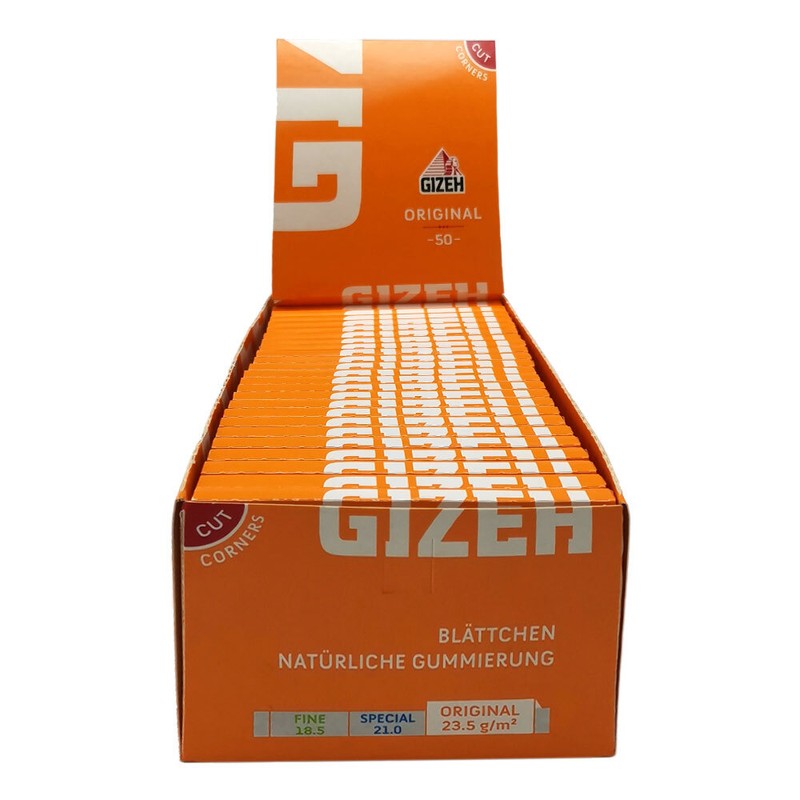 Gizeh Original Orange BlÃ¤Ttchen 50 Hefte Mit 50 Blatt