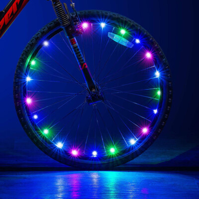 20LED Cycling String Light Bicycle Bike Wheel Lights Fits any Spoke Rim Tires US