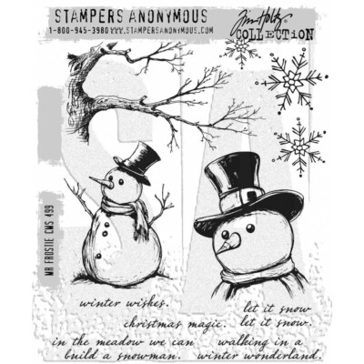 Tim Holtz Stampers Anonymous ''MR FROSTIE'' Stamp Set CMS499- Christmas 2024