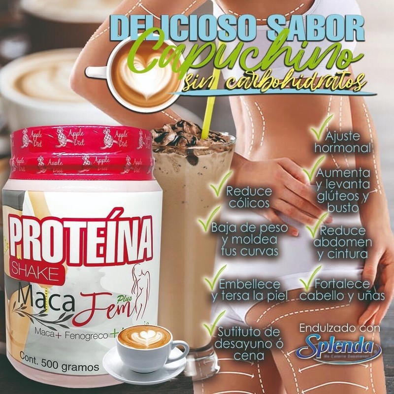 APPLE BENEFIT MACAFEM PROTEIN CAPUCHINO FLAVOR 500GR **FREE SHIPPING**