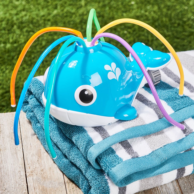 Blue Wacky Whale Water Flexible Plastic Tube Sprinkler Children Kid Fun Gift Toy
