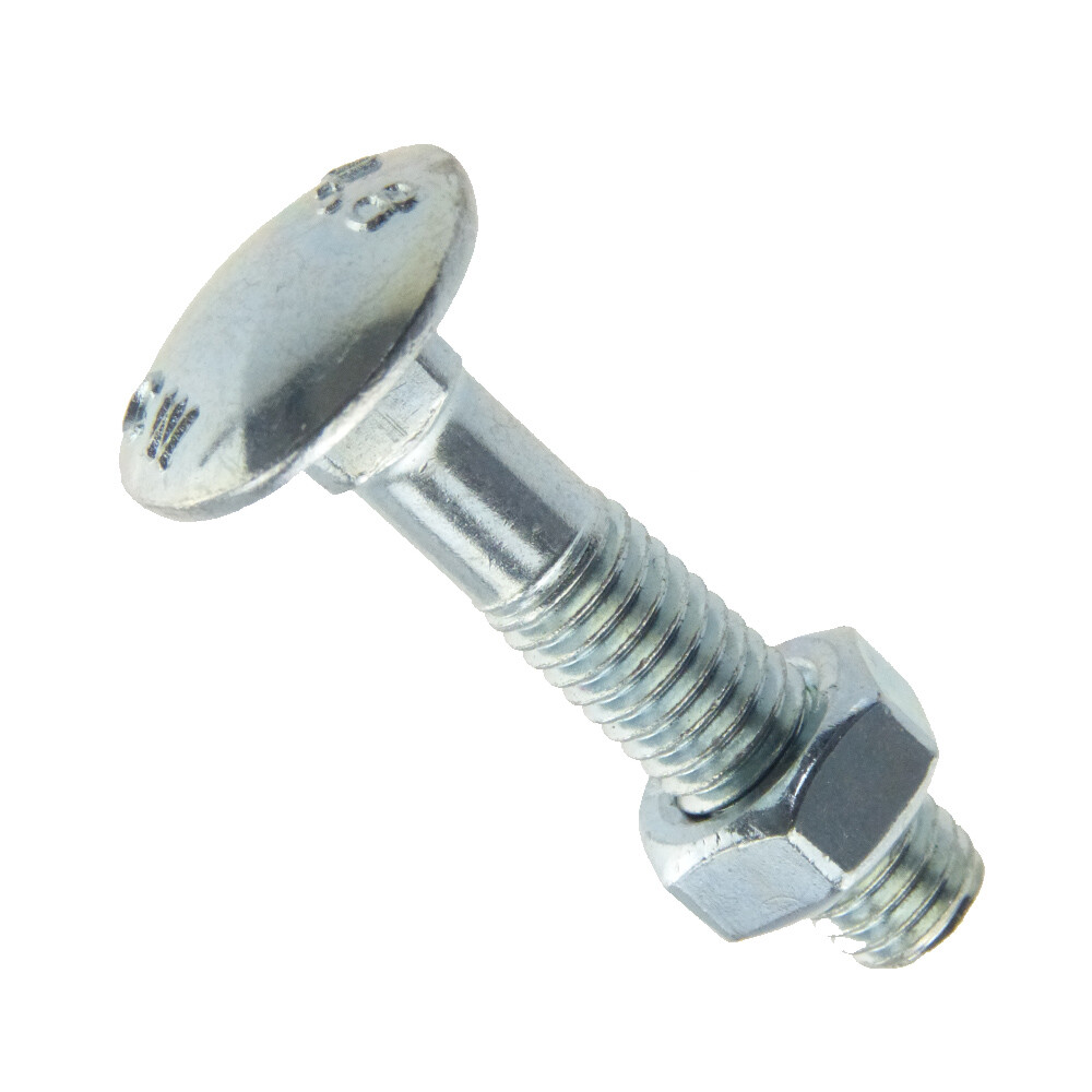 Flachrundschrauben mit Vierkantansatz DIN 603 Mu 4.6 Stahl galv verz M 5 - M 6