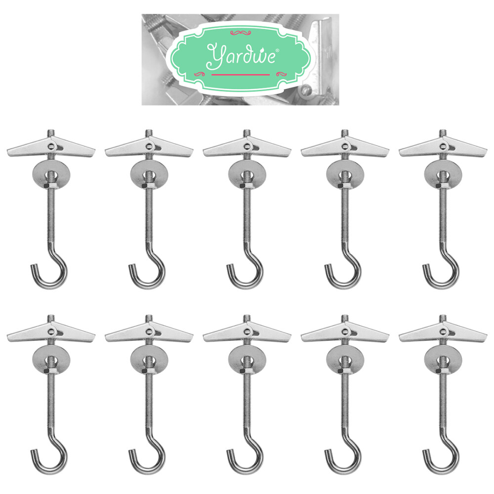 Yardwe 10 Ceiling Hook Carbon Steel Plasterboard Ceiling Wall Spring