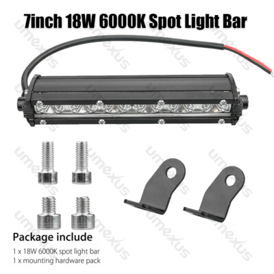 7'' inch LED Work Light Bar Flood Spot Combo Fog Lamp Offroad Driving Truck ATV