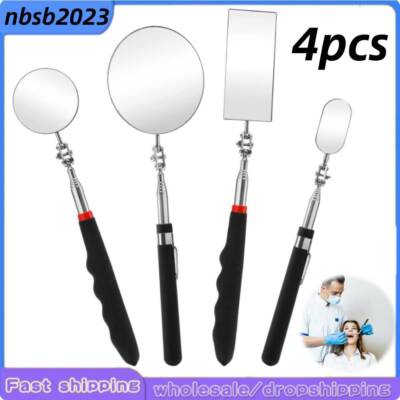 4pcs Flexible Telescoping Inspection Mirror for Observing Vehicle Tool 360 Swive