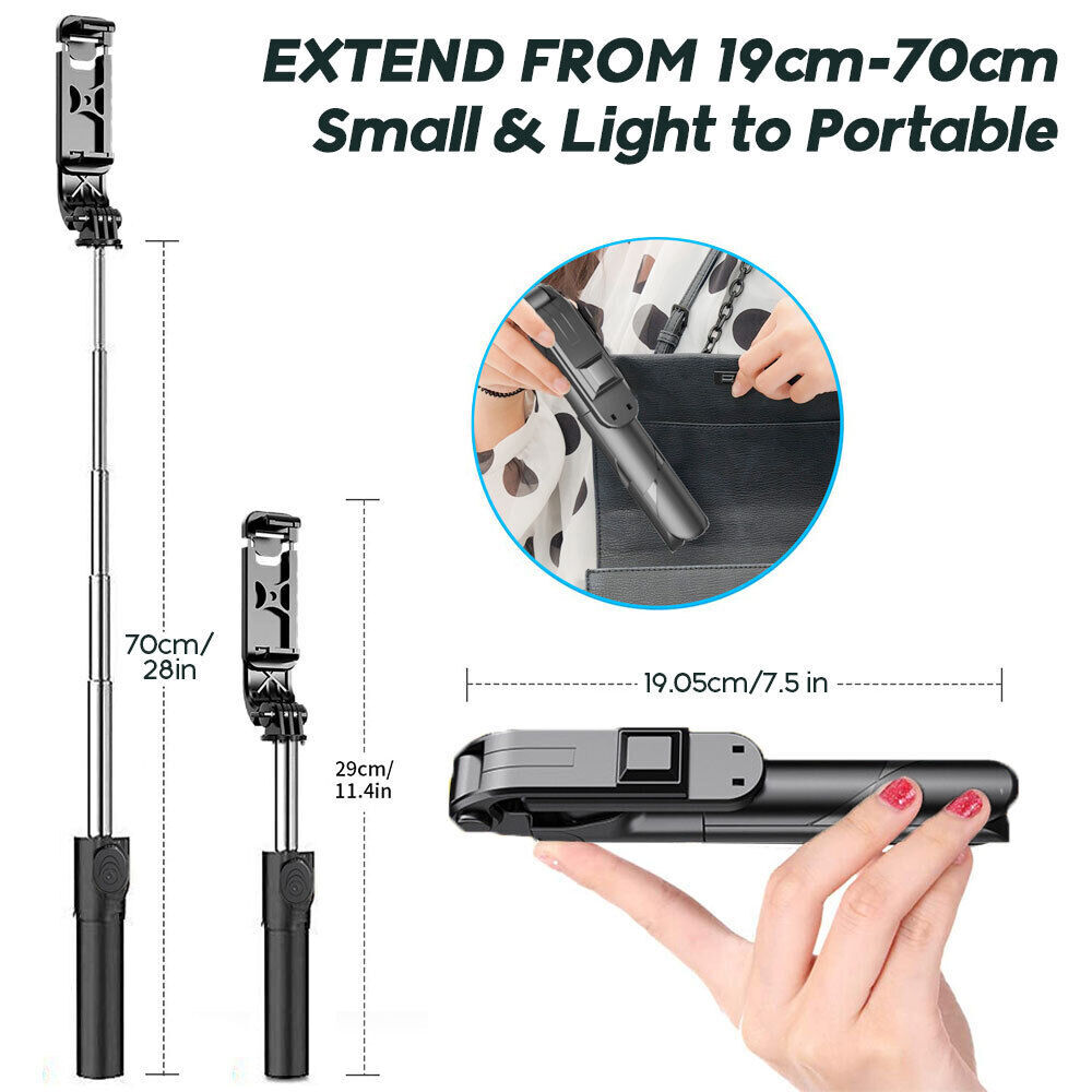 Remote Selfie Stick Tripod Phone Desktop Stand Desk Holder For iPhone/Samsung US
