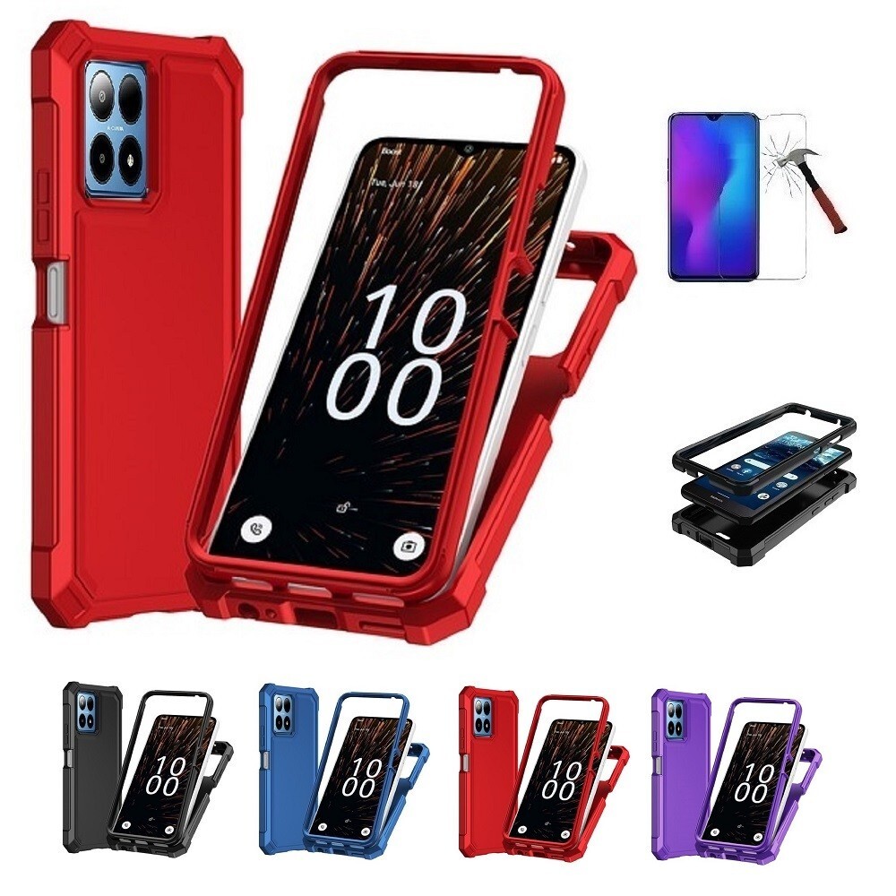 For Boost Summit 5G 2024, Full Body TPU Cover Case + Tempered Glass