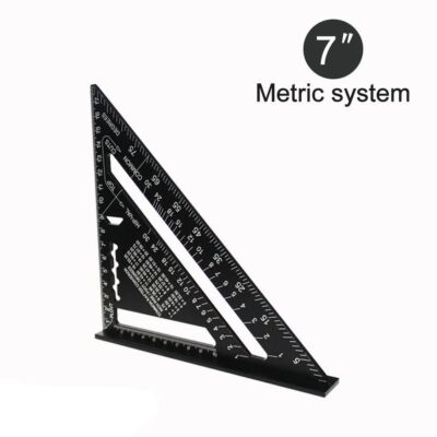 Precision 7Inch Triangle Ruler Aluminium Alloy Carpenter Tools