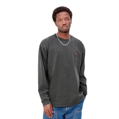 

Carhartt WIP Nelson Lifestyle Футболка мужская черная, окрашенная в готовом виде, Grey, Carhartt WIP Nelson Lifestyle T-Shirt