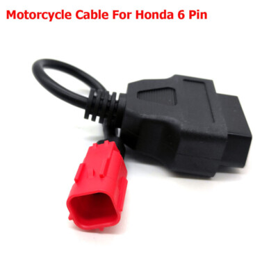 6-Pin to 16-Pin OBD2 Connector Diagnostic Cable Adapter Fit for HONDA Motorcycle