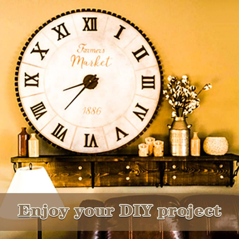 Wall Clock Vintage Roman Numerals Wall Clocks for Living Room Decor, Decorative.