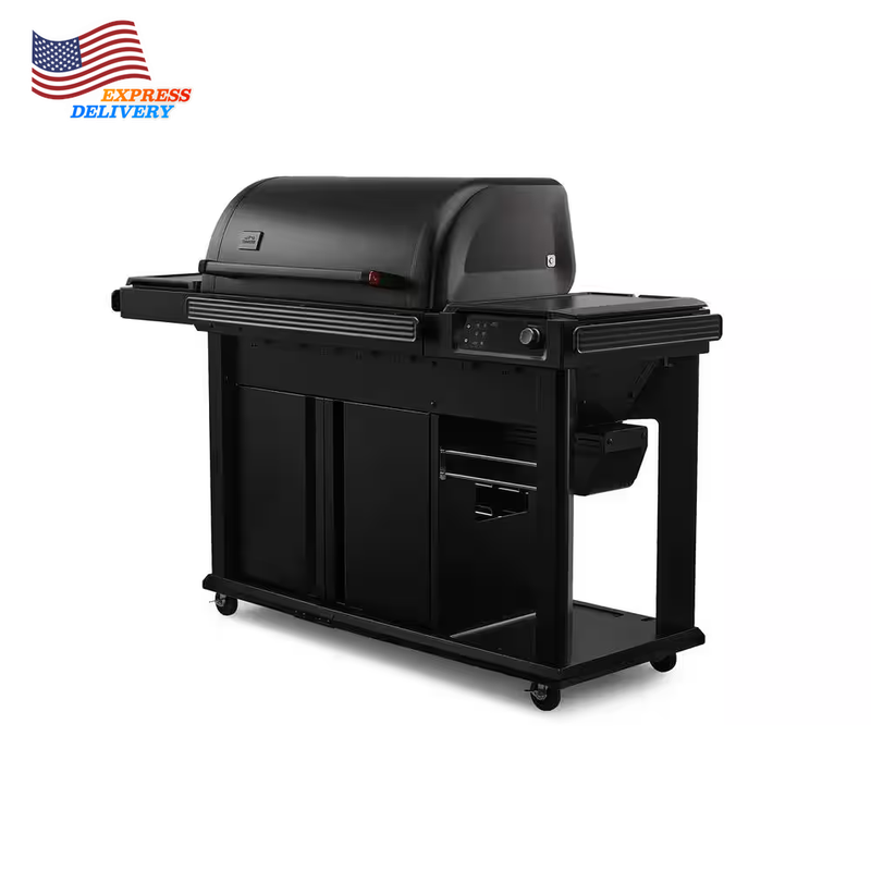 Woodridge Elite Wi-Fi Pellet Grill and Smoker in Black