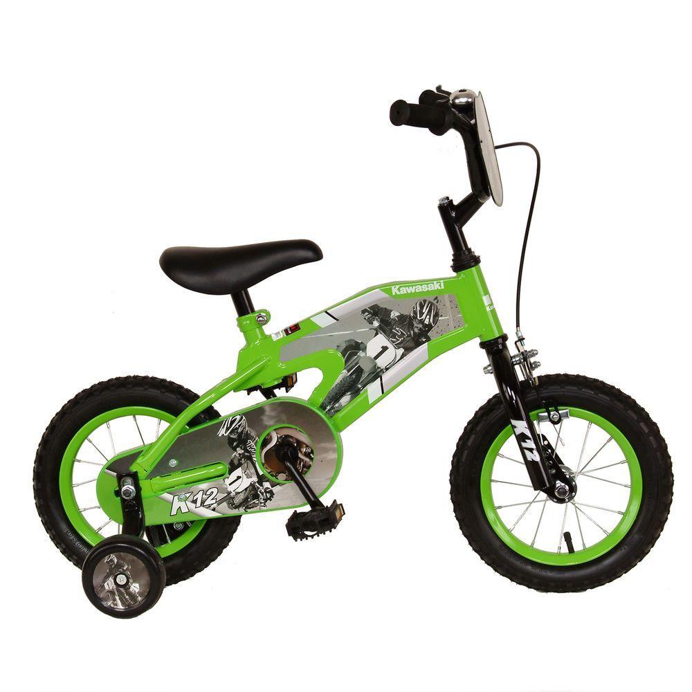 Green 8-in Steel Frame Single Speed Monocoque Boy Kid's Bike with 12 in. Wheels