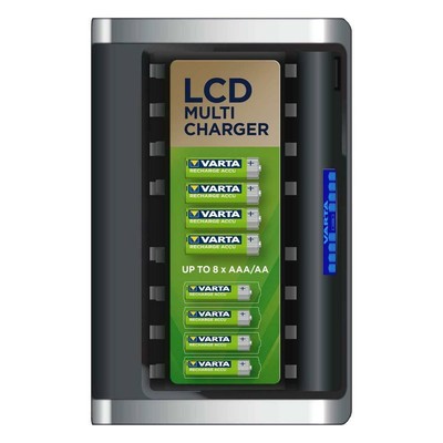 VARTA LCD Multi LadegeräT FüR 8 AA/AAA Akku UnbestüCkt Haushaltsbatterien
