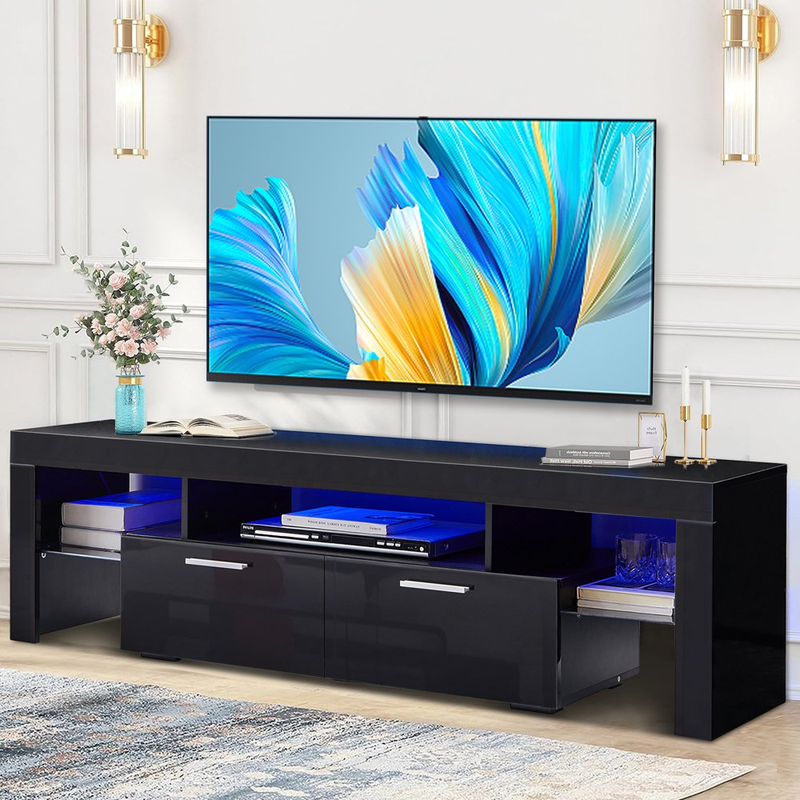 For 70 Inch Tv, Modern Tv Cabinet With 16 Color Led Light