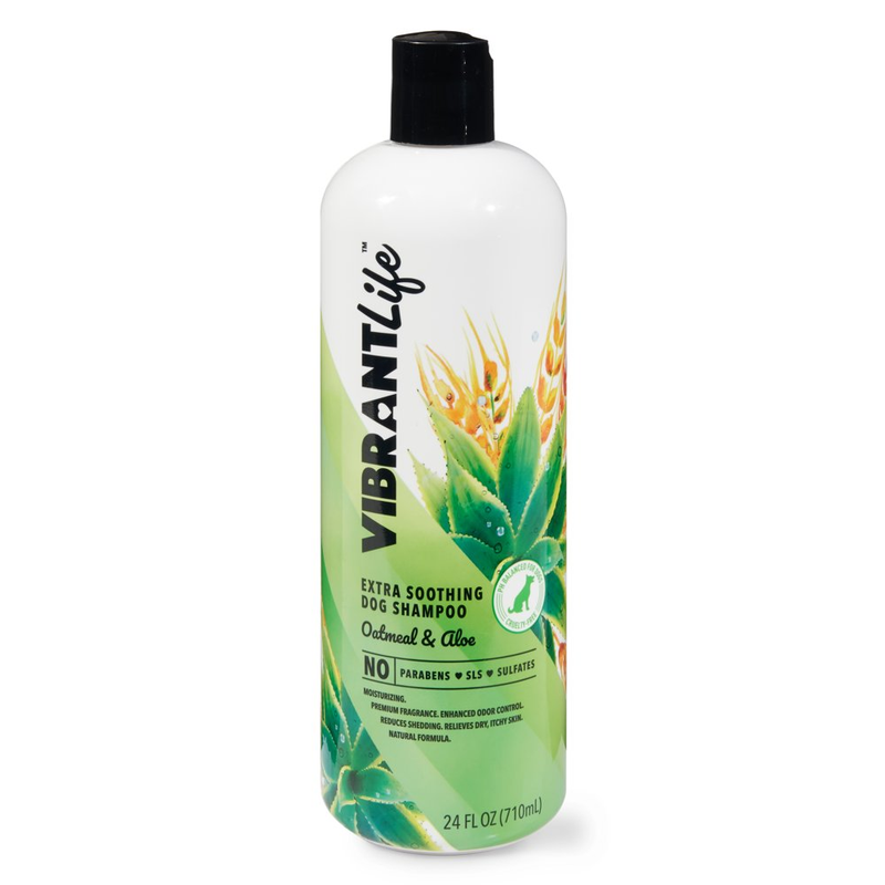 Vibrant Life Extra Soothing Dog Shampoo, Oatmeal & Aloe, 24 Fl Oz.