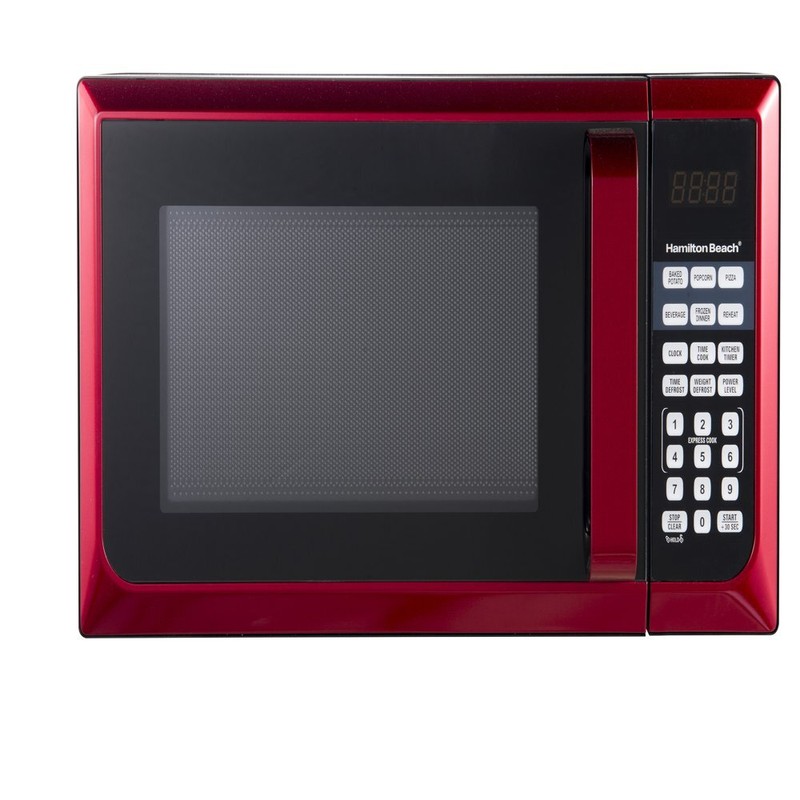 High quality!Stainless Steel 0.9 Cu. ft. Red Microwave Oven-FREE SHIP