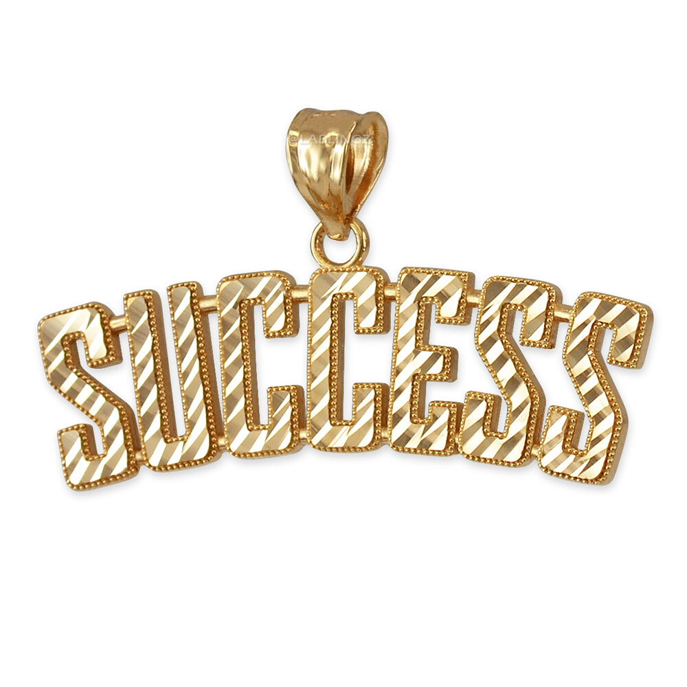 Pre-owned La Blingz Yellow Gold Success Dc Pendant Necklace