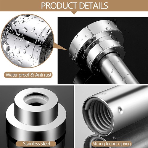 Adjustable 25in-86in Stainless Steel Telescopic Shower Curtain Rail Rod Pole