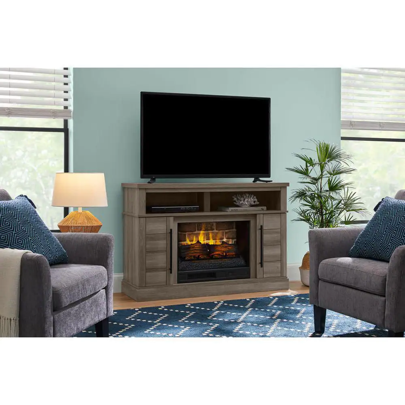 Ing Electric Fireplace Tv Stand In Prairie Ash Finish