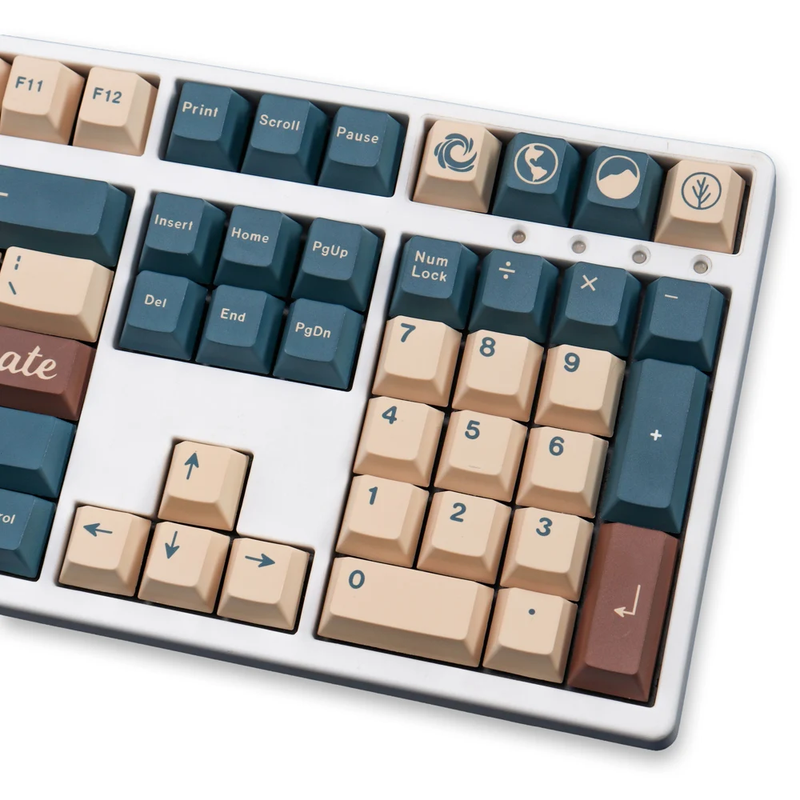 GMK Style Earth Tones Cherry Profile PBT Keycaps 129 Keys DYE-SUB