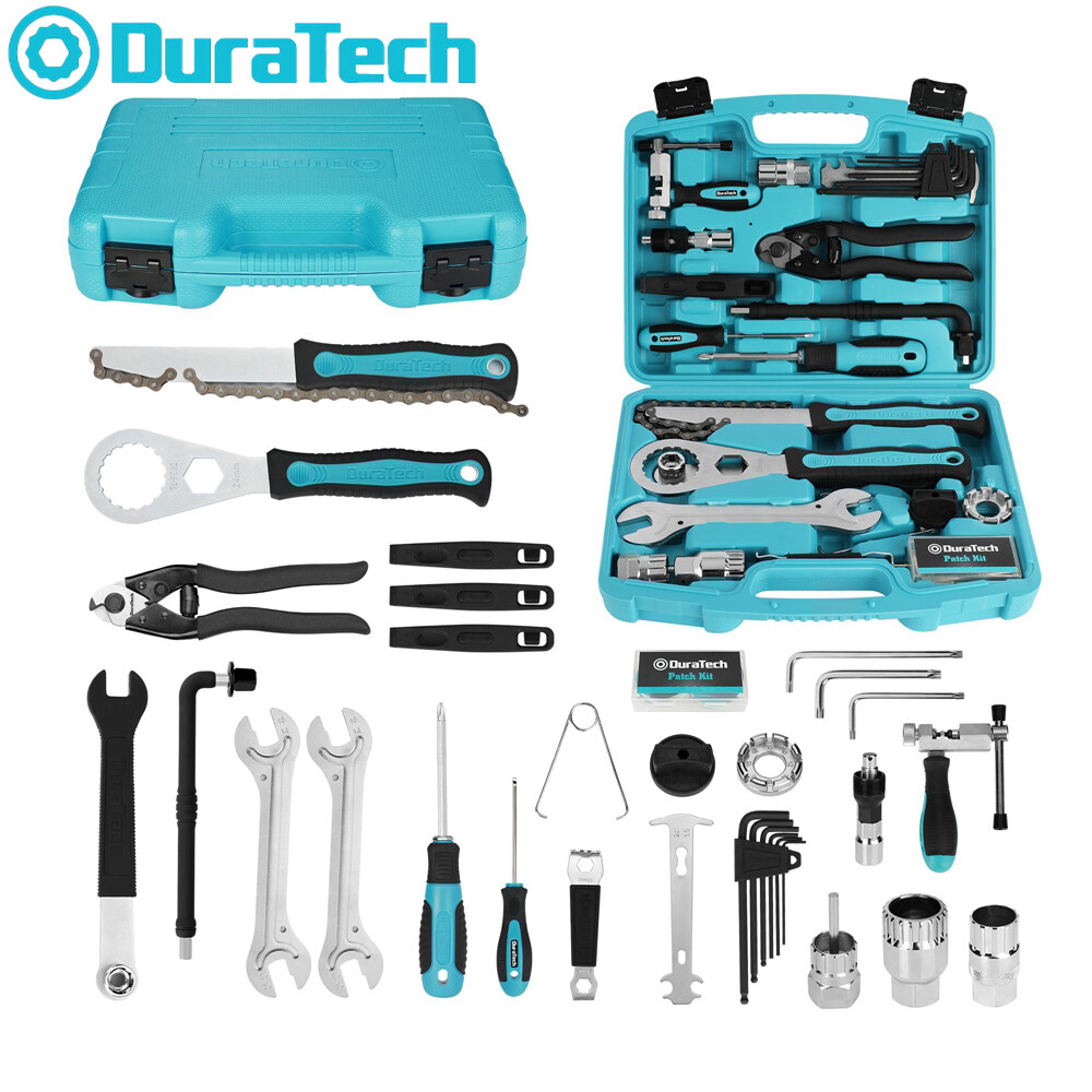 DuraTech 40PCS Bicycle Repair Tool Kits Bike Accessories for Tyres Repair Brakes