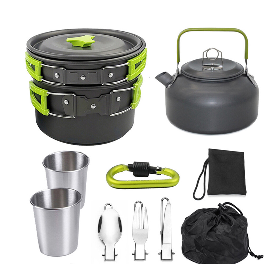 13pcs/Set Portable Outdoor Camping Cookware Backpacking Hiki
