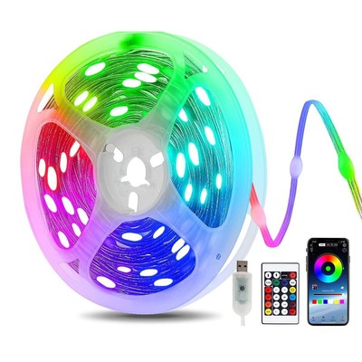 20/50/200LED Smart Rainbow Permanent String Fairy Lights Outdoor USB APP Control
