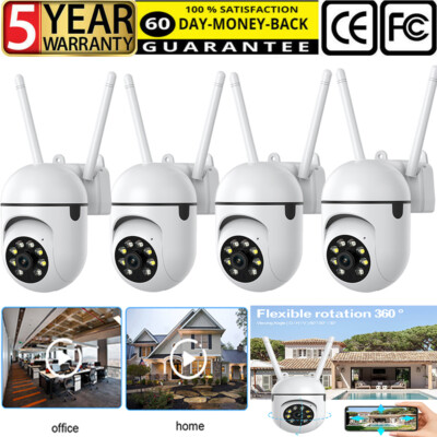 4PCS Camaras De Seguridad 4G Wifi Exterior Inalambrica Con Vision Nocturna 1080P