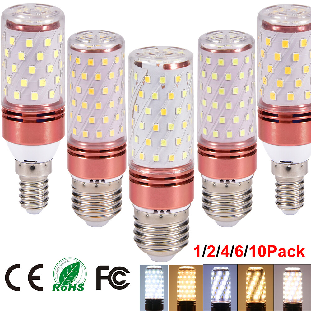 E27 E14 LED Candle Bulb Save Energy Three-color Changing Corn Lamp Bulb Light