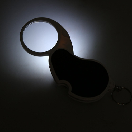 Neon NO. 6901 5X 45mm Foldable LED Light Pocket Keychain Jewelers Loupe
