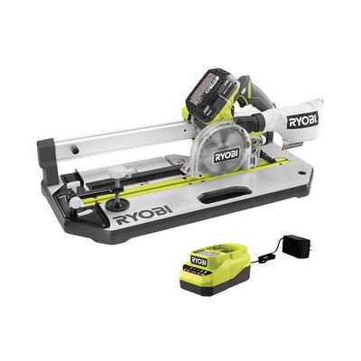 RYOBI Flooring Saw 18V 5-1/2'' Blade On-Board Storage Cordless w/ Battery Charger