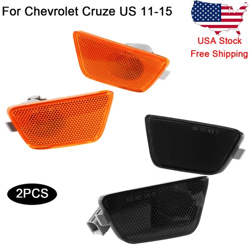 US Pair Front Bumper Mounted Side Marker Light Assembly LH RH for Chevy Cruze
