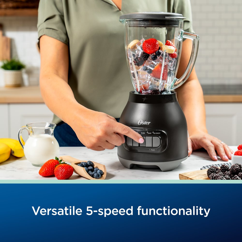 Smoothie Blender With 5-speed Easy-To-Clean Blended Drinks Shakes 6-Cup