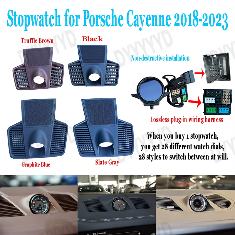 Sport Chrono LCD Stopwatch for Porsche Cayenne 958 958.2 E2.2 9Y0 9YA Clock Comp