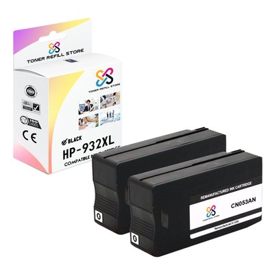 2PK TRS 932XL Black Compatible for HP OfficeJet 6100 6600 6700 Ink Cartridge