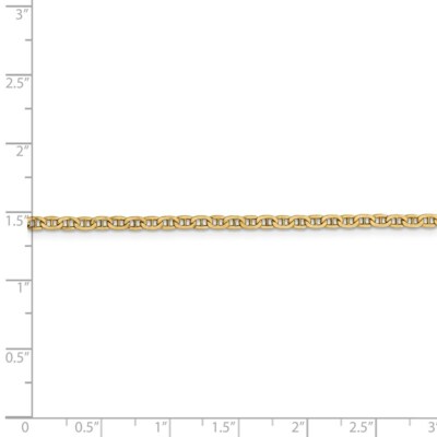 Pre-owned Superdealsforeverything Real 14k Yellow Gold 2.4mm Semi-solid Anchor Chain; 18 Inch;women & Men
