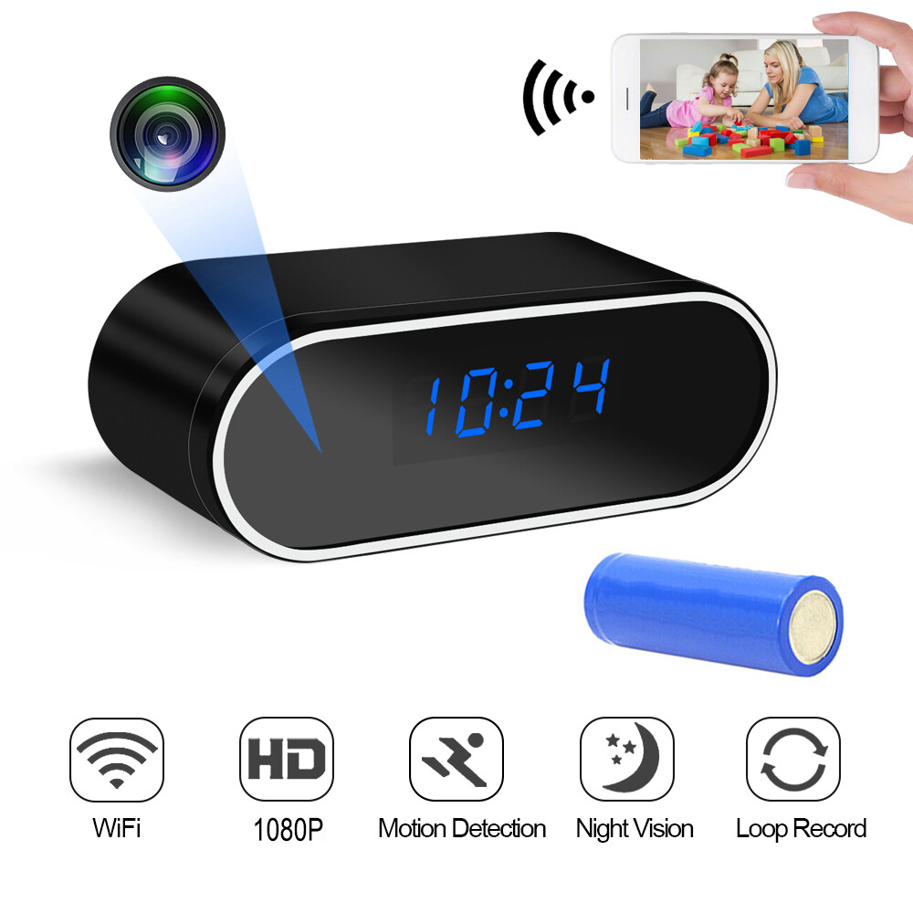 HD 1080P Spy Camera WiFi Hidden Wireless Night Vision Security Nanny Cam Alarm