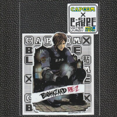 CAPCOM x B-Side Label Sticker BIOHAZARD RESIDENT EVIL Leon S Kennedy RE2 RPD