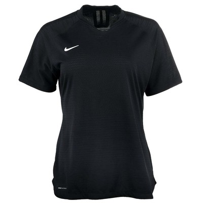 

Женская спортивная футболка Nike Vaporknit 2 с v-образным вырезом и коротким рукавом, размер , повседневные топы, Черный