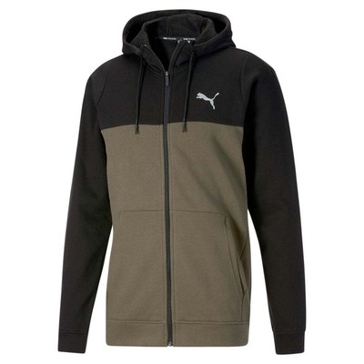 

Puma Trend Pwrhouse Full Zip Hoodie Mens Green Повседневная верхняя одежда 521728-44, Зеленый