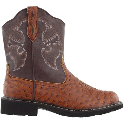 

Roper Chunk Rider Embroidery Round Toe Cowboy Womens Brown Casual Boots 09-021-, Коричневый, Roper Chunk Rider Embroidery Round Toe Cowboy