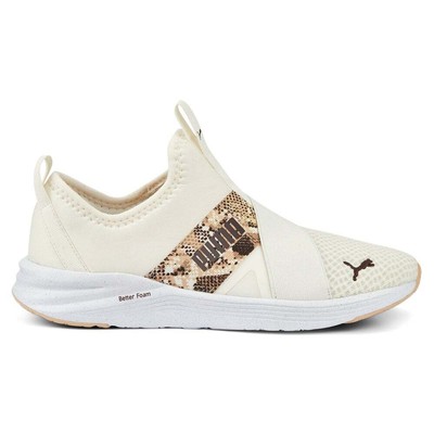 

Puma Better Foam Prowl Snake Slip On Womens Beige Sneakers Повседневная обувь 3769620, Бежевый, Puma Better Foam Prowl Snake Slip On
