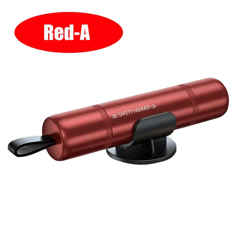 2-in-1 Car Safety Hammer Emergency Glass Breaker & Seat Belt Cutter Rescue Tool