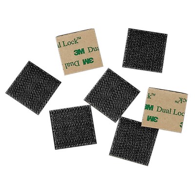 3M DUAL LOCK SJ4575 Hook-and-Loop Fast, Black, Square, PK100 16U708