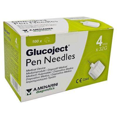 Glucoject Pen-Nadeln 4mm, 32G (0,23mm), PZN: 18721036, NEU