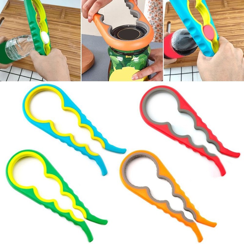 Multi Function Twist Off Lid Wrench Jar Opener Bottle Opener Kit Can Opener Set