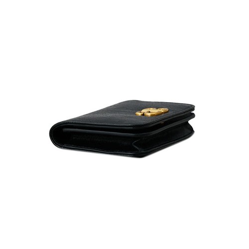 Pre-owned Balenciaga Id Wallet Monaco Fla Ca Hol 765631 Black 1000