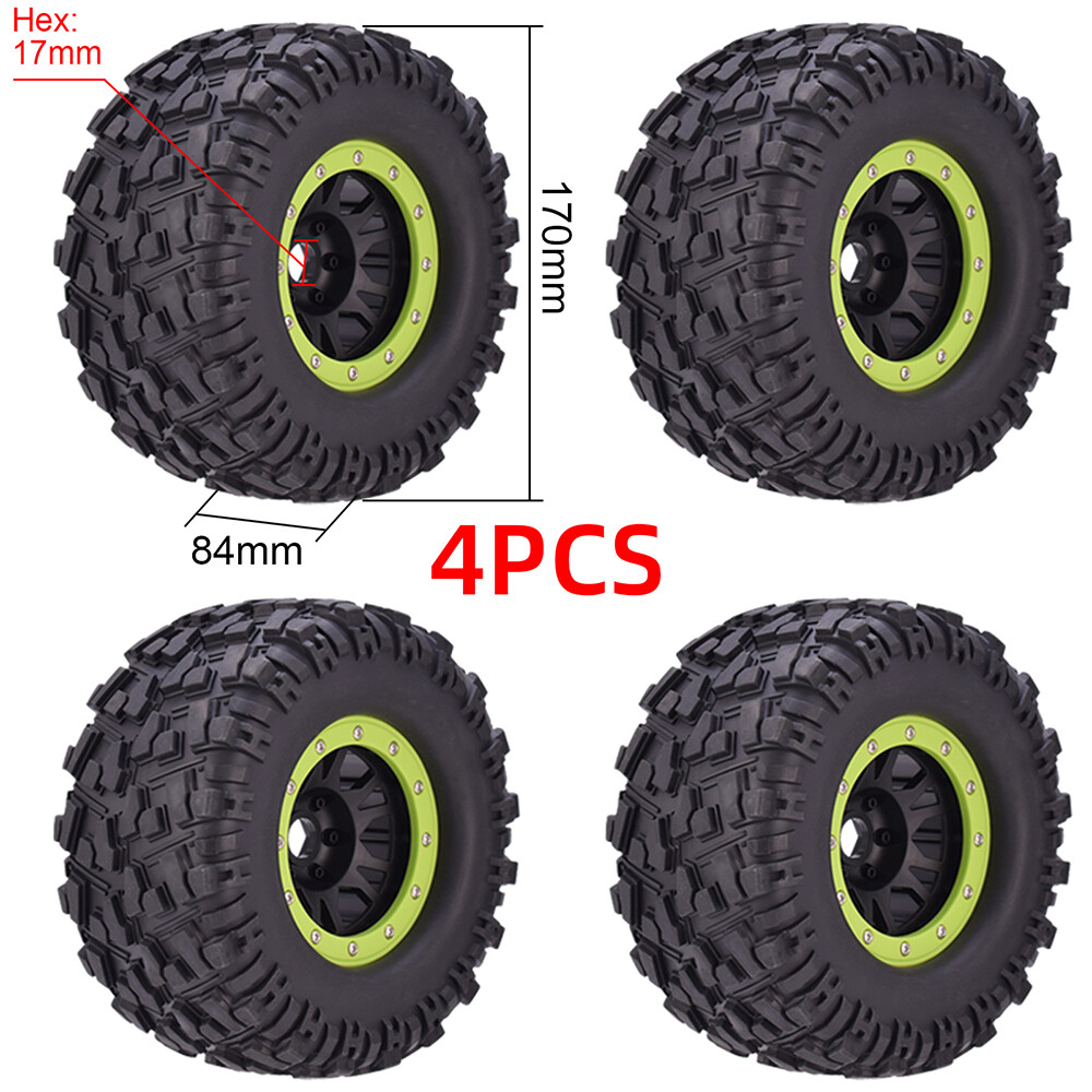 AustarHobby 170mm Wheel Tires 17mm Hex for 1/8 RC Monster Truck HPI HSP Traxxas