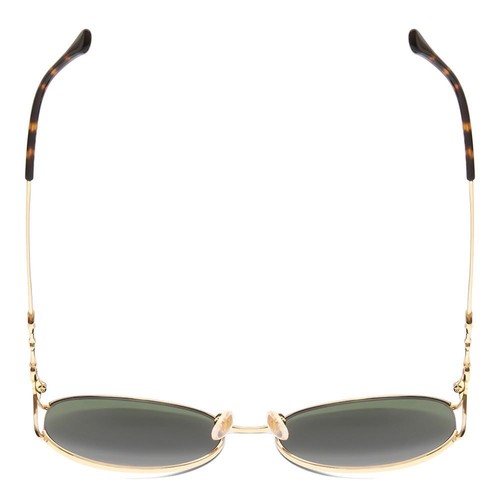 Pre-owned Gucci Gg1017sk-002 Womens Round Sunglasses In Gold & Tortoise Havana/green 58 Mm In Multicolor